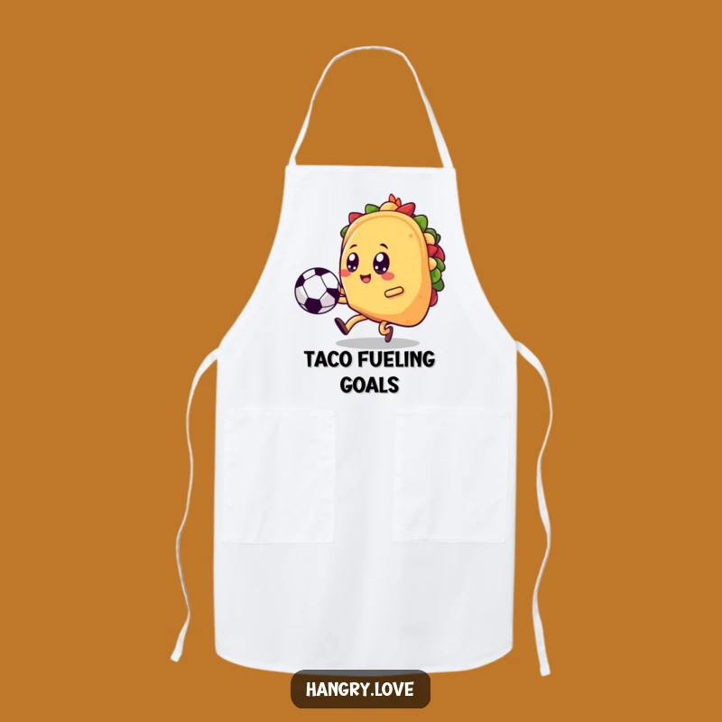 Funny Taco Soccer Coach Apron - Kitchen Kickoff!