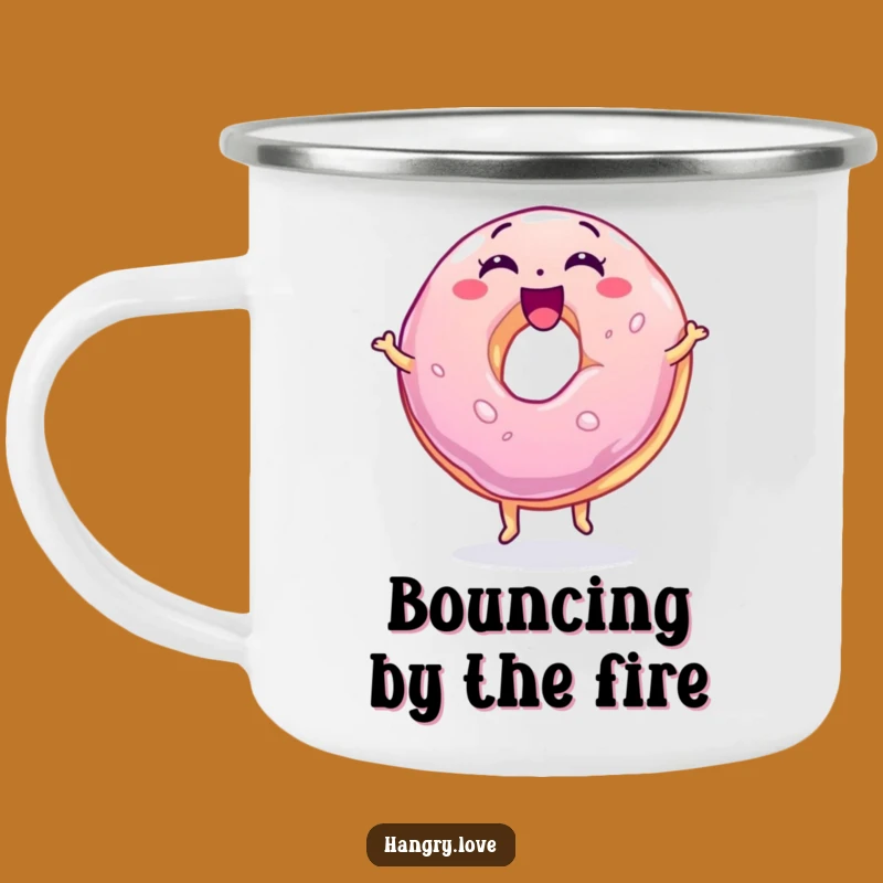 Funny Bouncing Jelly Donut Camping Mug - Sweet Adventure!