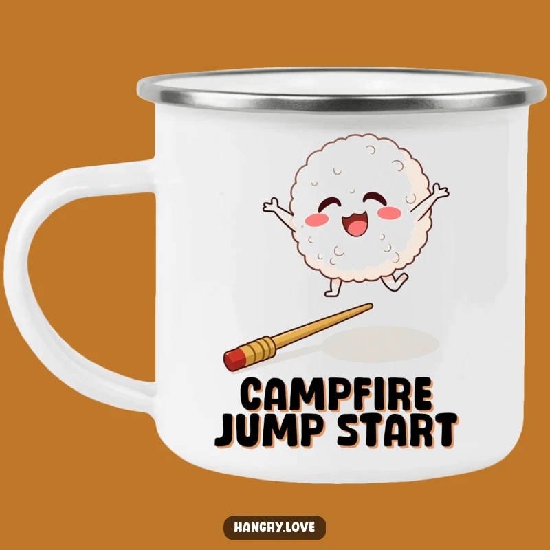 Funny Rice Ball Camping Mug: Durable and Cheerful Drinkware for Adventures