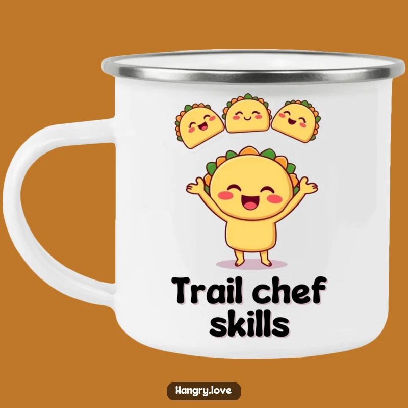 Funny Taco Juggling Camping Mug: Adventure-Ready and Hilarious Drinkware