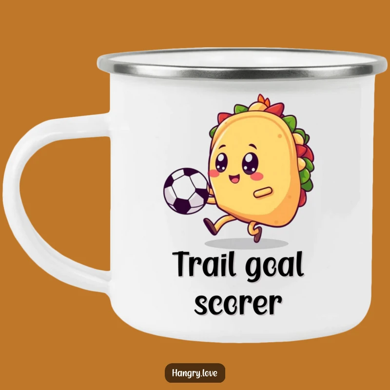 Funny Taco Soccer Star Camping Mug - Adventure Fuel!