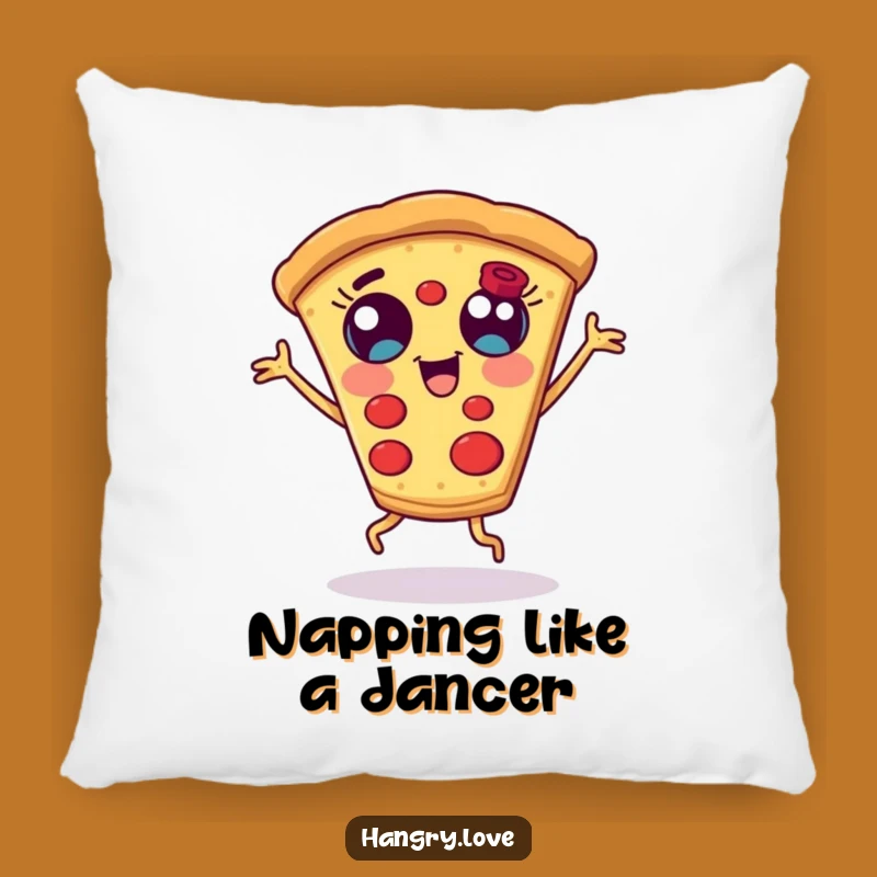 Funny Dancing Pizza Slice Pillow - Cozy & Cheerful!