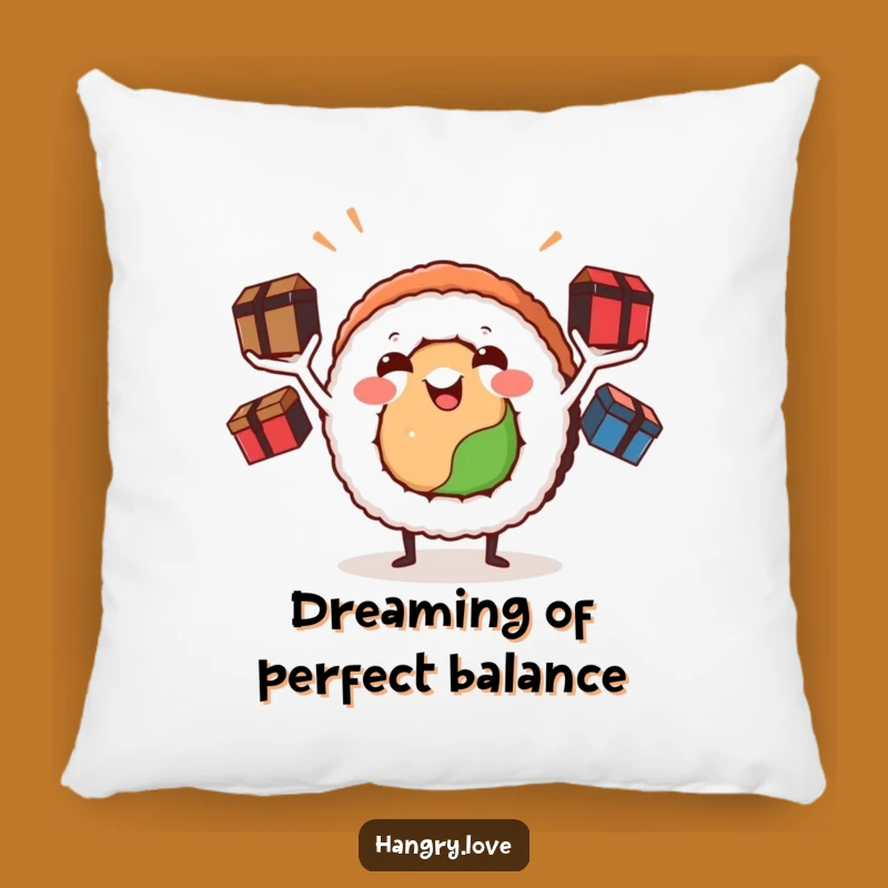 Funny Sushi Roll Juggling Bento Boxes Pillow - Comfy & Cute Decor