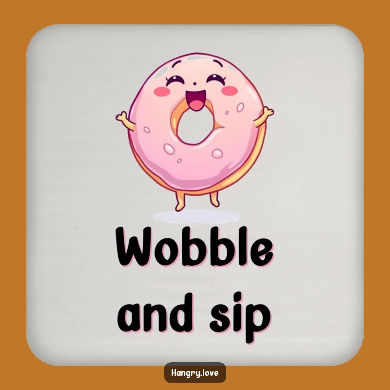 Funny Bouncing Jelly Donut Coaster - Protect Surfaces!