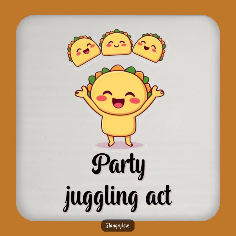 Funny Taco Juggling Coasters: Protect Surfaces with Hilarious Charm