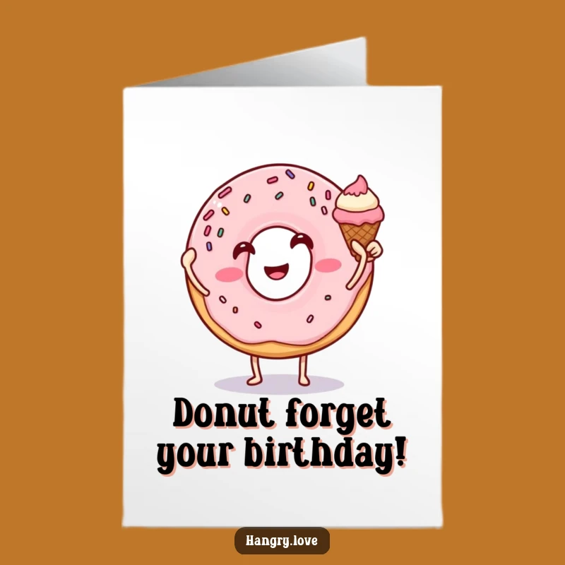 Free Printable Birthday Card: Donut & Ice Cream High Five, Hilarious Downloadable Gift!