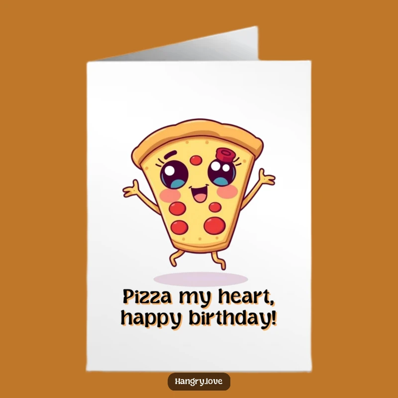 Free Printable Birthday Card: Dancing Pizza Slice, Funniest Downloadable Gift Choice!