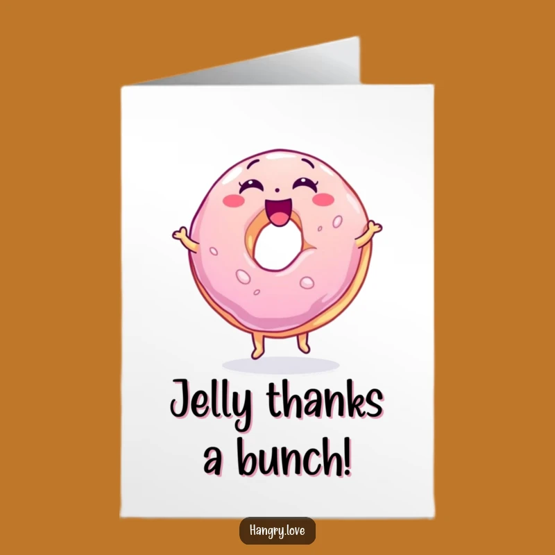 Free Printable Thank You Card: Bouncing Jelly Donut, Humorous Downloadable Gift!
