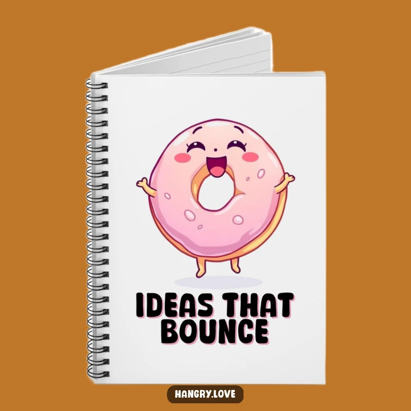 Funny Bouncing Jelly Donut Notebook - Jot Down Sweet Thoughts!
