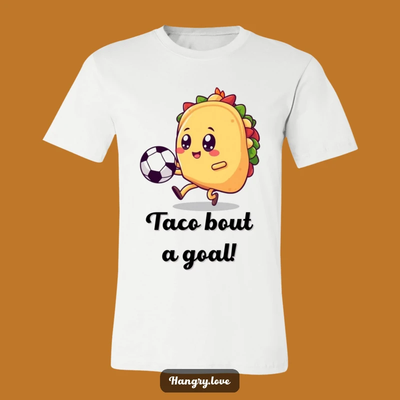 Funny Taco Soccer Star Tee - Comedic Foodie Sports Shirt