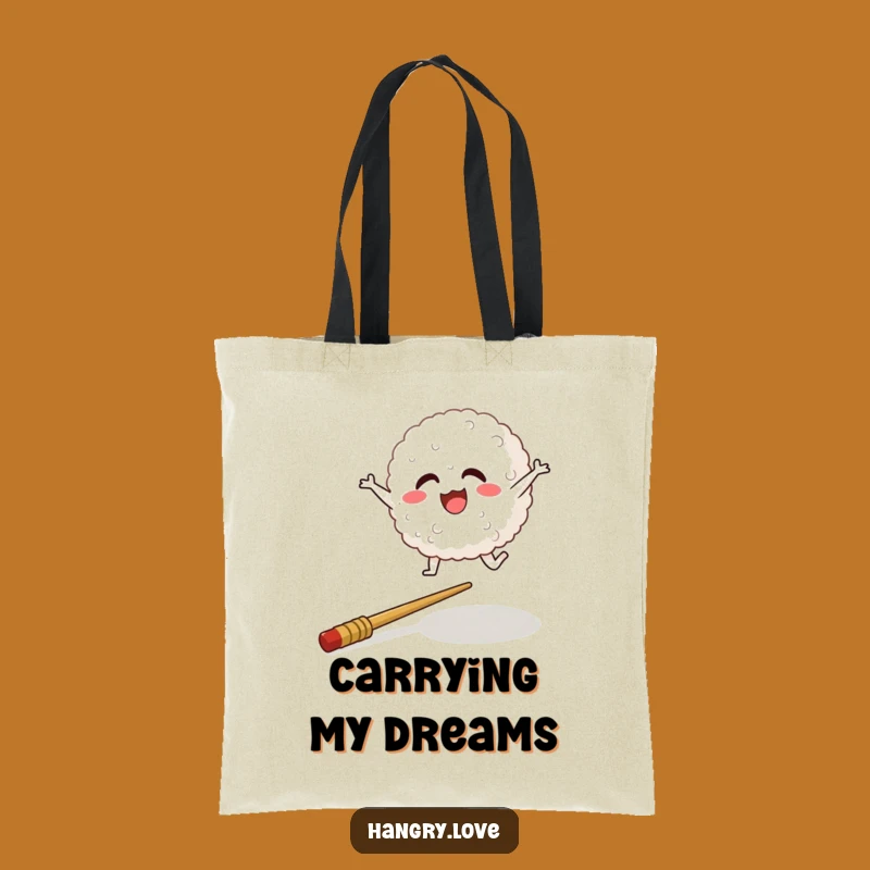 Funny Rice Ball Tote Bag: Carry Your Essentials with Cartoon Charm