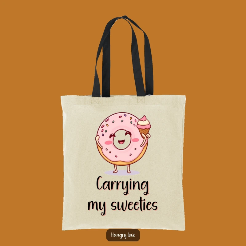 Funny Donut Ice Cream Pals Tote Bag - Carry Your Sweetness!